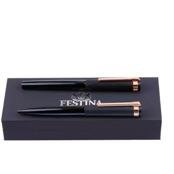 Комплект ролер и химикалка „Prestige Rose Gold Navy“
