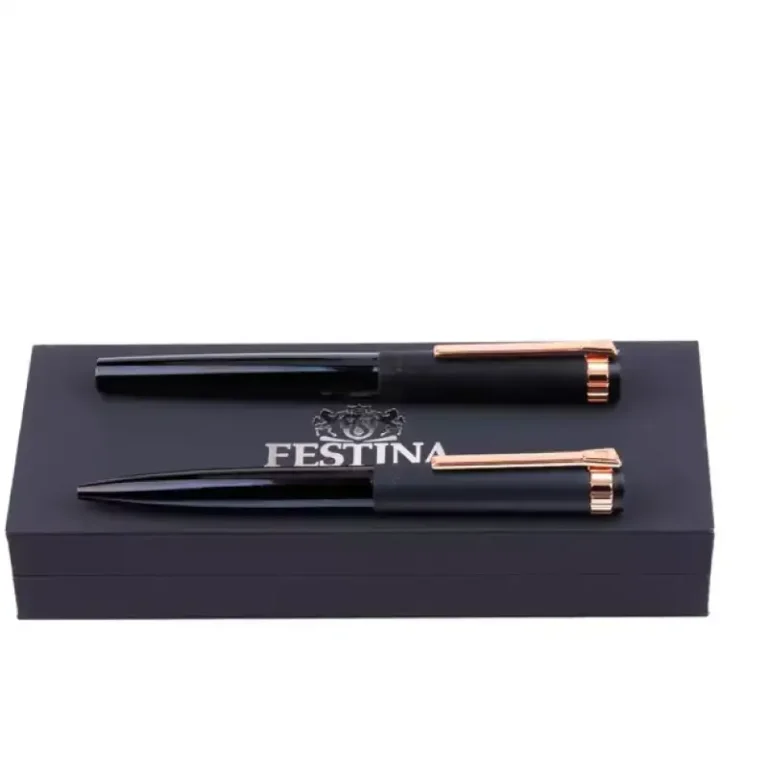 Комплект ролер и химикалка „Prestige Rose Gold Navy“